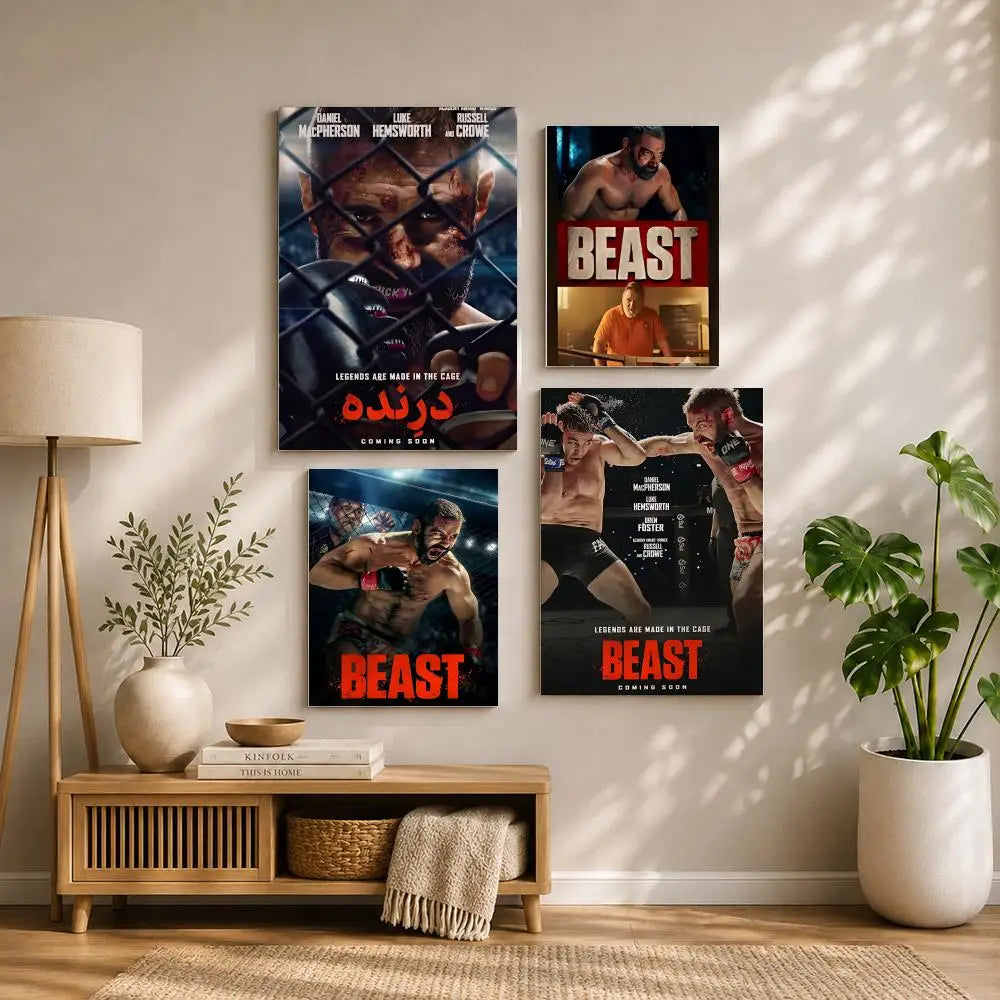 Movie-Beast HD Self-Adhesive Waterproof Wall Art Poster Wall Art Poster Peaceful Pleasures Health and Wellness