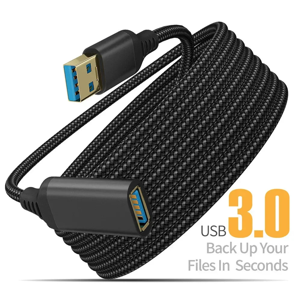 Nylon Braided USB 3.0 Extension Cable 5Gbps Male to Female 1–5M
