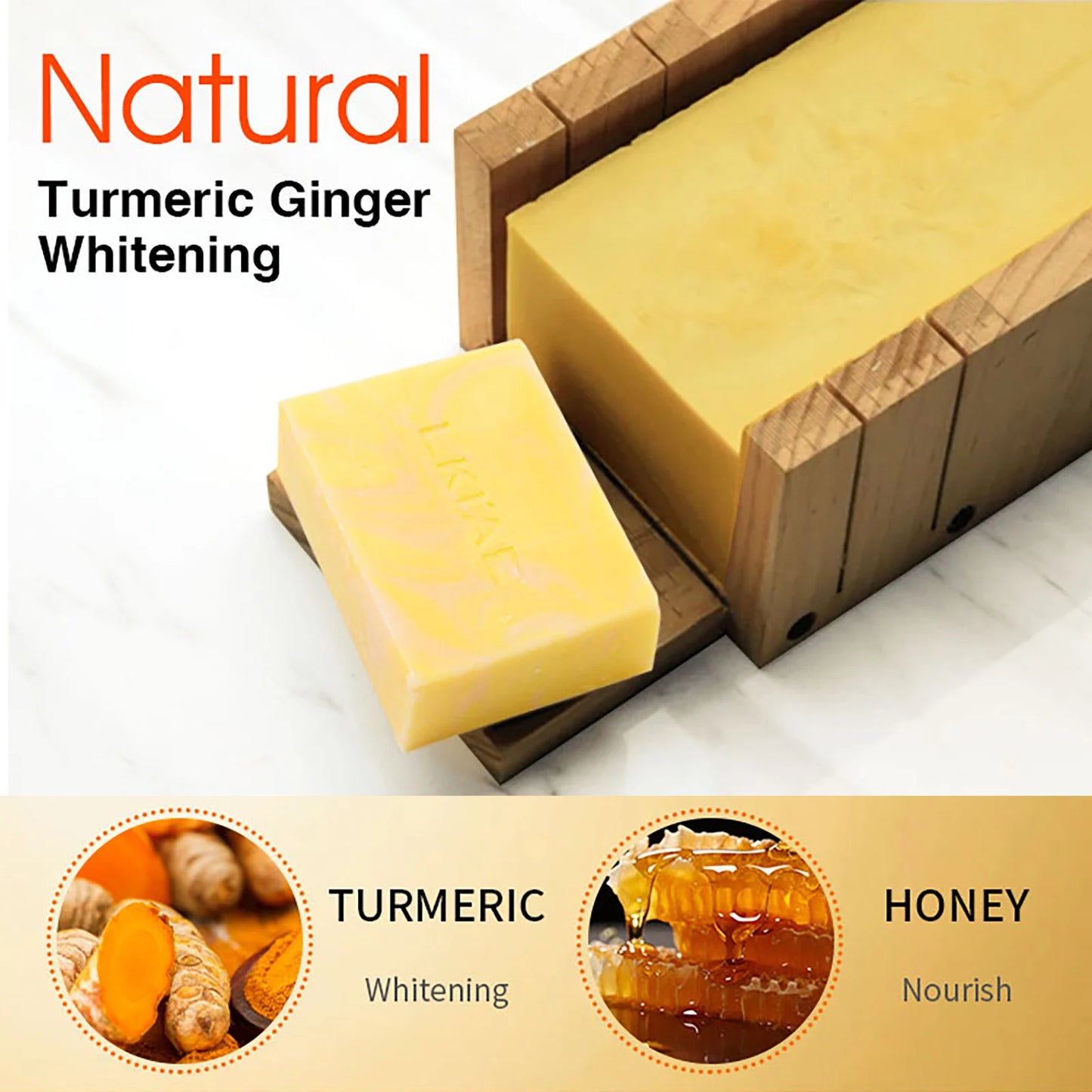 AILKE Turmeric Whitening Soap with Honey & Glycerin – 150g