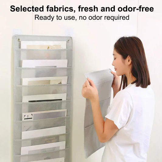 Wall Hanging File Folder Organizer – Letter Size Storage Bag Wall File Organizer Oasis Select