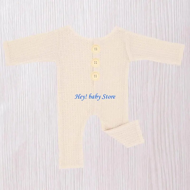 Reversible Knit Newborn Romper – Baby Photography Prop Suit