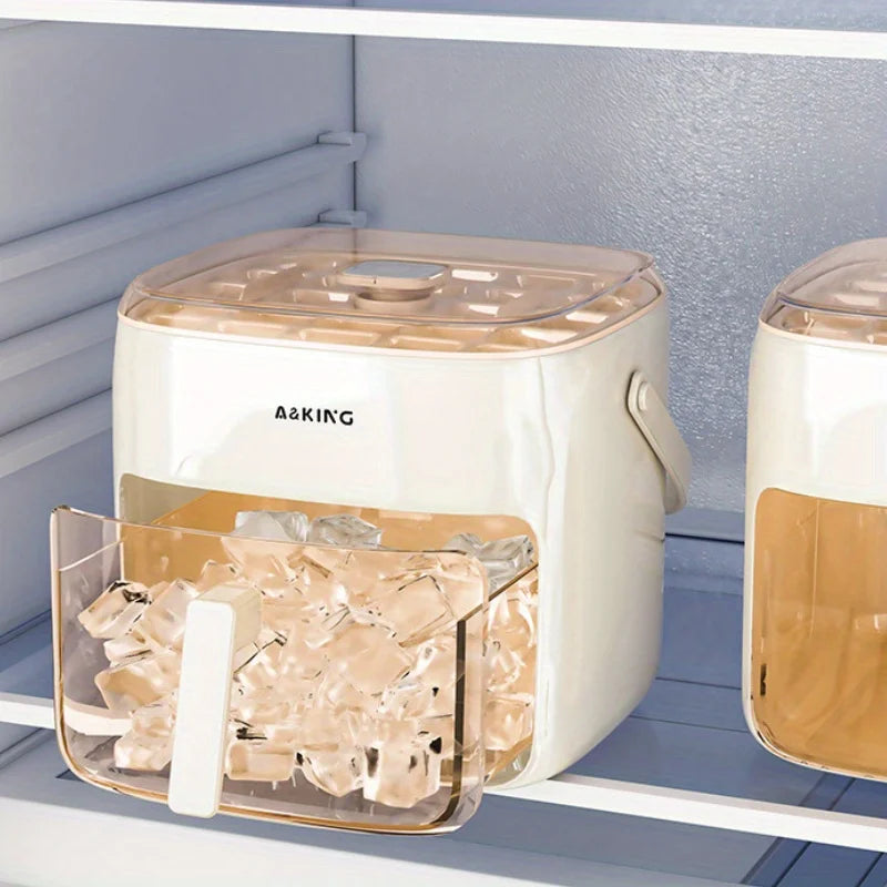 48-Cube Ice Maker Mold with Easy-Press Lid | Large Capacity