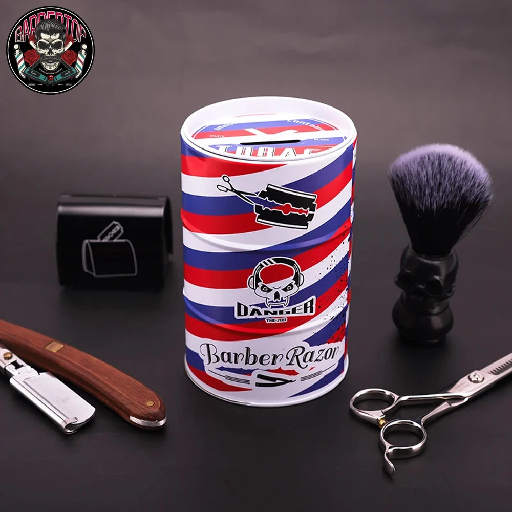 Barber Blade Recycling Dispenser Box Razor Blade Disposal Case Trash Can Disposable Blade Recycling Bin Box Salon Accessories ﻿ Peaceful Pleasures Health and Wellness
