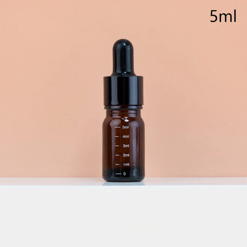 Amber Glass Dropper Bottles 5ml–100ml | Refillable & Travel