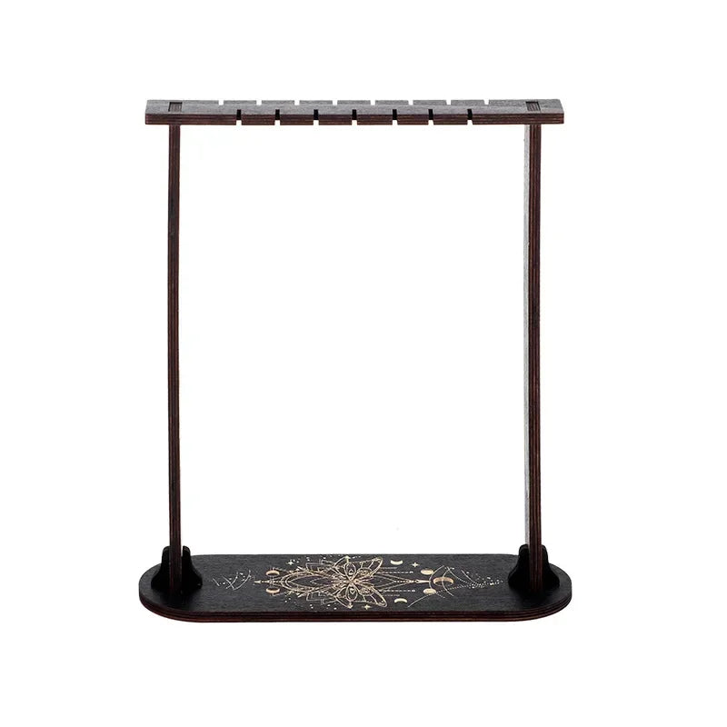 Wood Pendulum Crystal Display Stand | Moon Phase Wiccan Holder