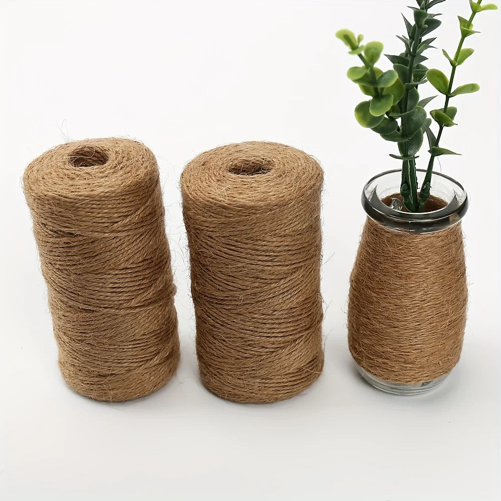Natural Jute Twine Brown Hemp String for Crafts, Garden & Gifts