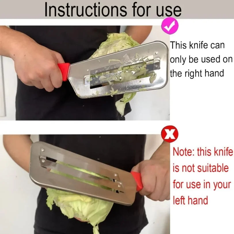 Stainless Steel Cabbage Shredder Knife | Double Blade Slicer