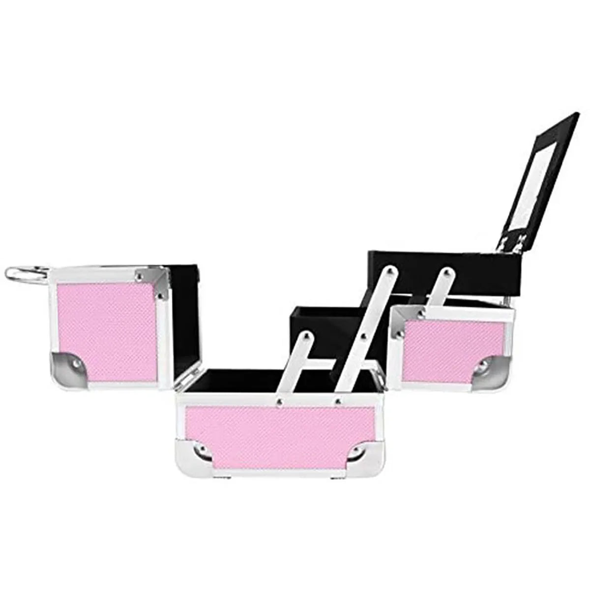 Portable Aluminum Cosmetic Storage Case Beauty Salon Embroidery Toolbox Nail Art Artist Portable Cosmetic Case Peaceful Pleasures Health and Wellness