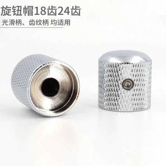 Electric Guitar Bass Knob Cap Potentiometer Hat Tone Volume Metal Peaceful Pleasures Health and Wellness black