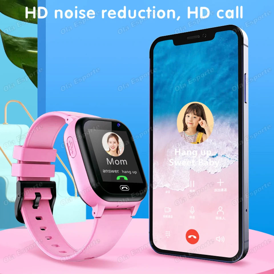 Kids Smart Watch GPS SOS Video Call 2G SIM Waterproof Camera