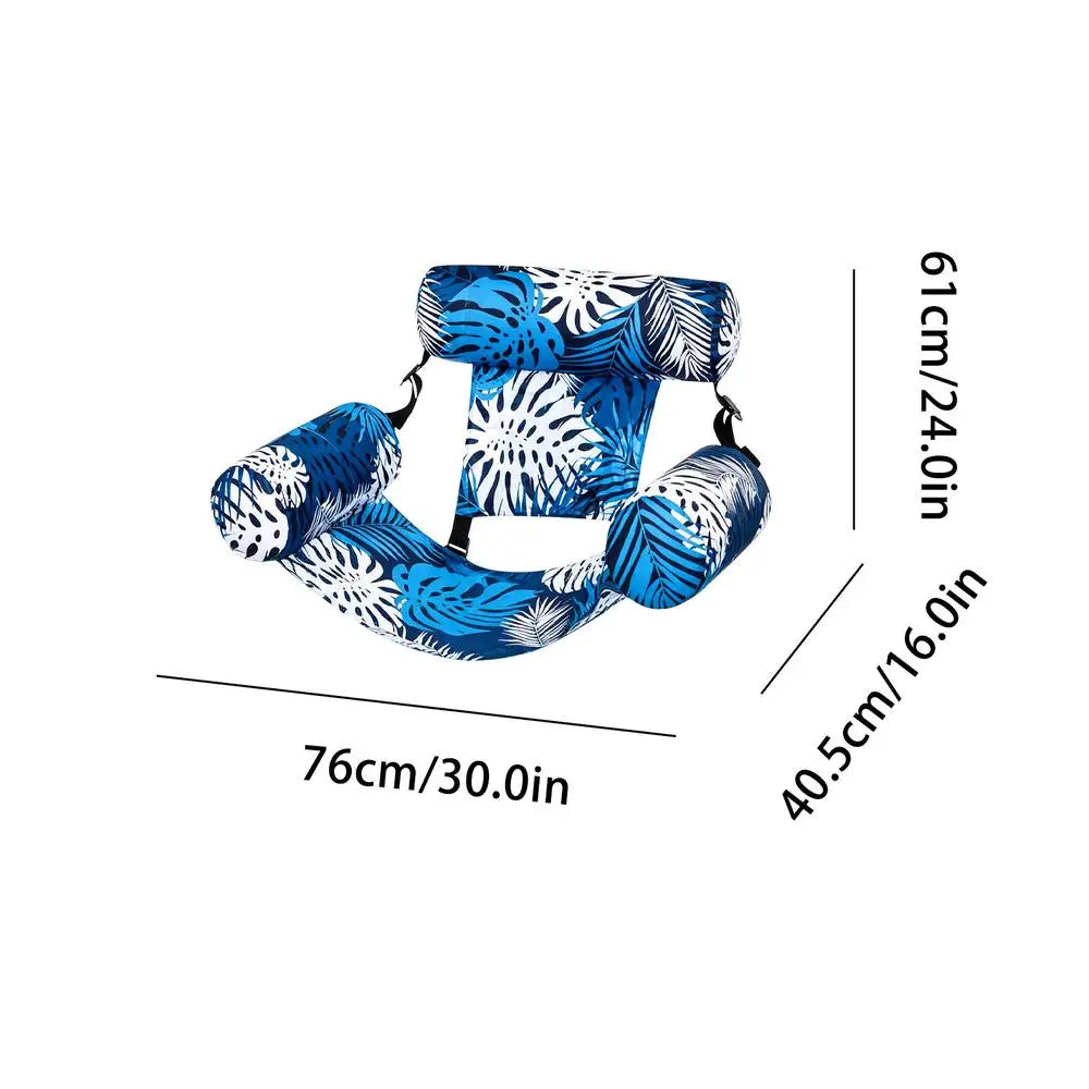 Inflatable Pool Float Chair with Armrests | PVC Water Lounger