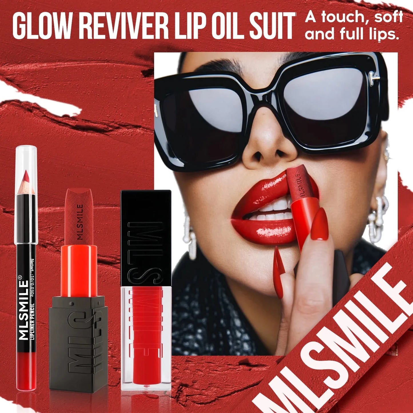 MLSMILE Matte Lipstick Set – Velvet Lip Glaze & Liner Kit