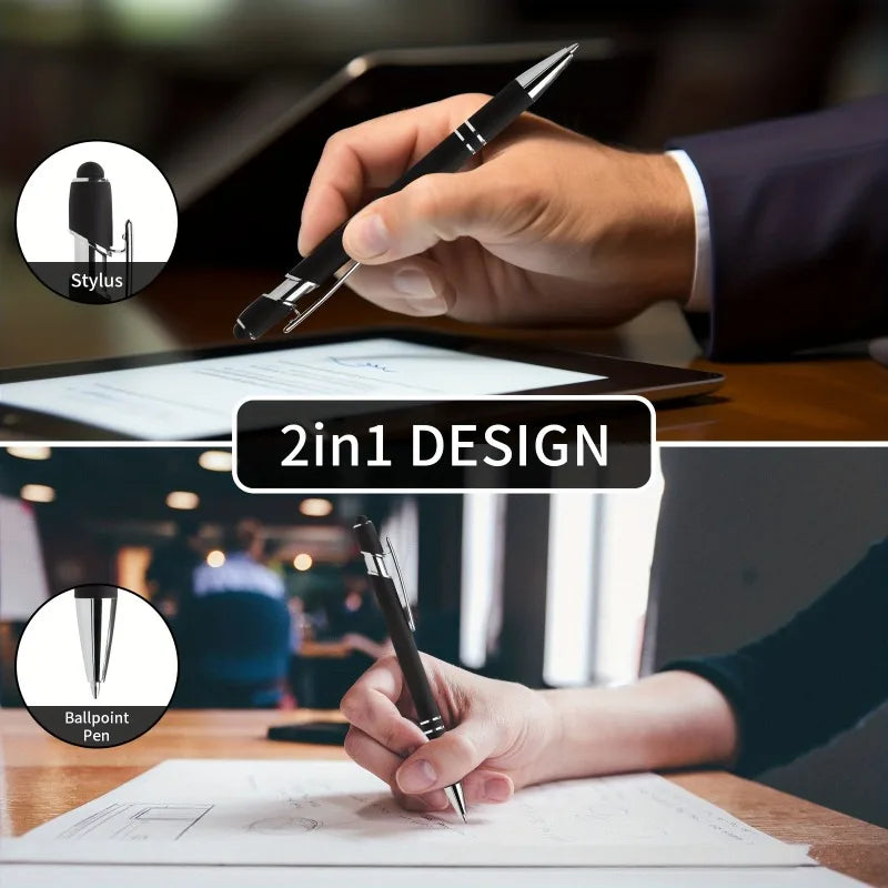 20 Personalized Pens with Stylus | Custom Ballpoint Set