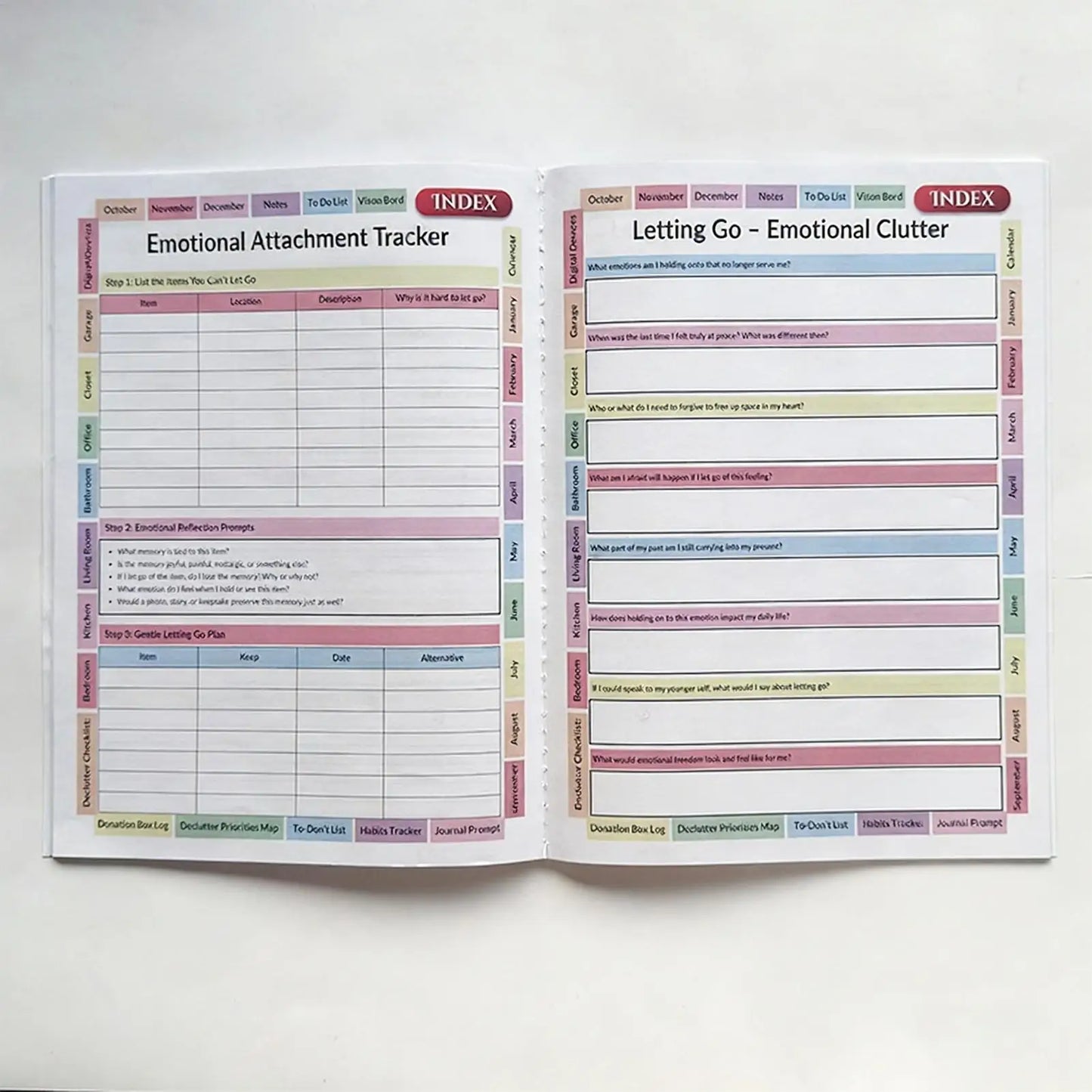 2026 Declutter Planner Workbook Coloring Schedule Organizer Goal Planner Monthy Planner For Daily Task Management Notebook Peaceful Pleasures Health and Wellness