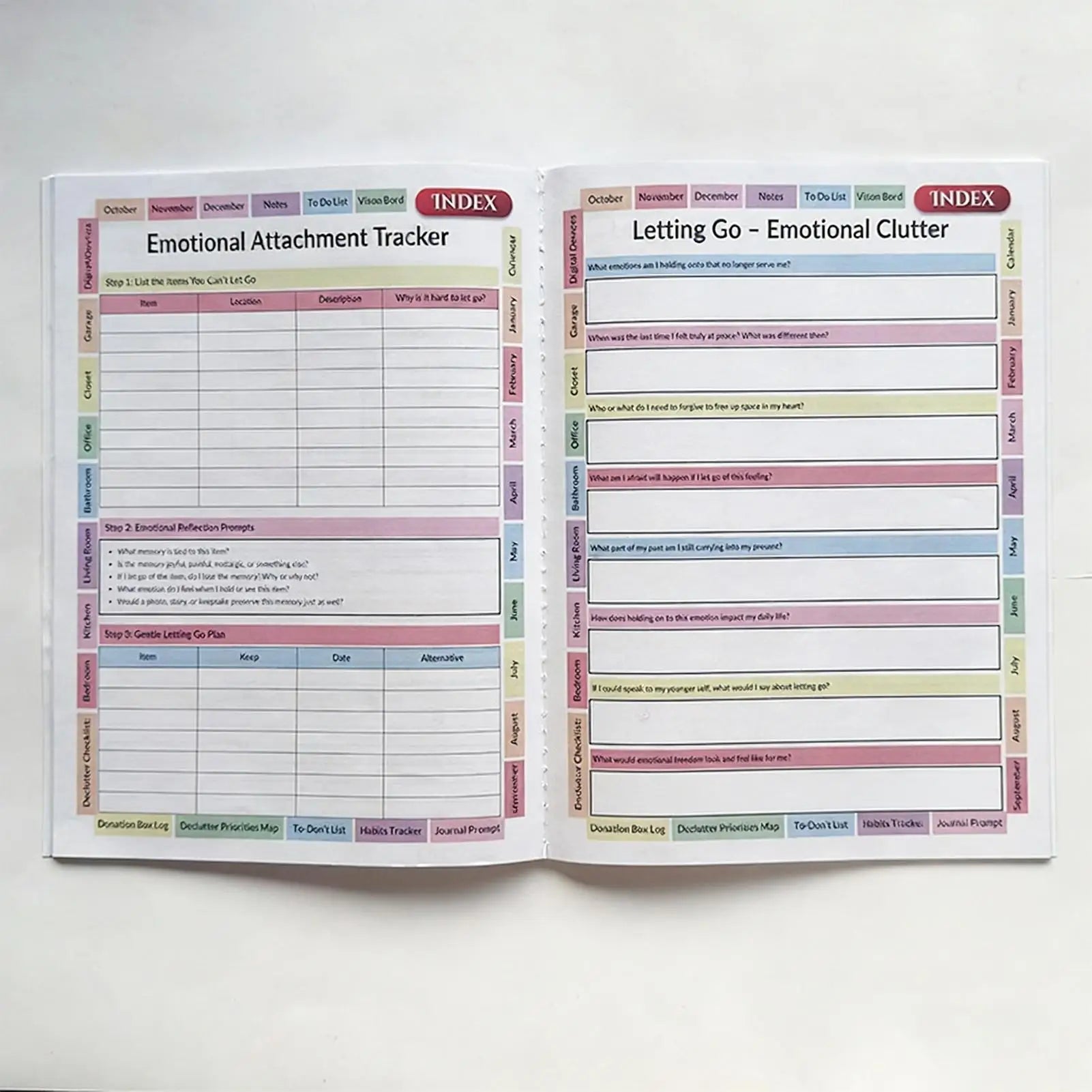 2026 Declutter Planner Workbook Coloring Schedule Organizer Goal Planner Monthy Planner For Daily Task Management Notebook Peaceful Pleasures Health and Wellness