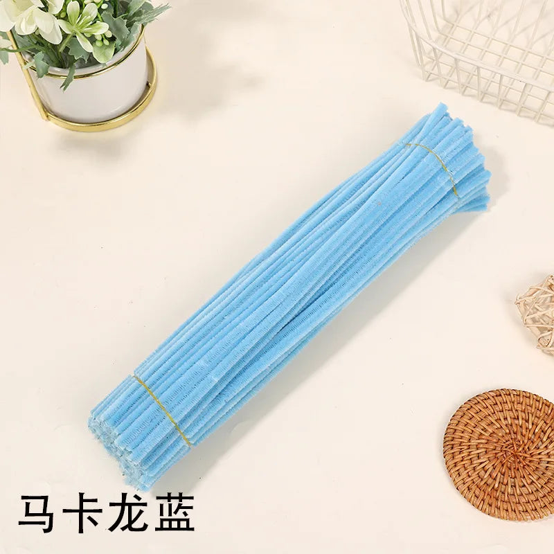 Macaron Fluffy Pipe Cleaners – Thick Plush DIY Craft Twist Sticks