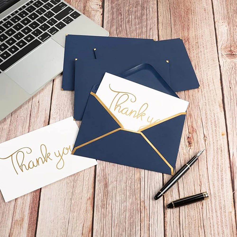 Bview Art Gold Foil Geometric Envelopes-holographic Pearlescent Paper