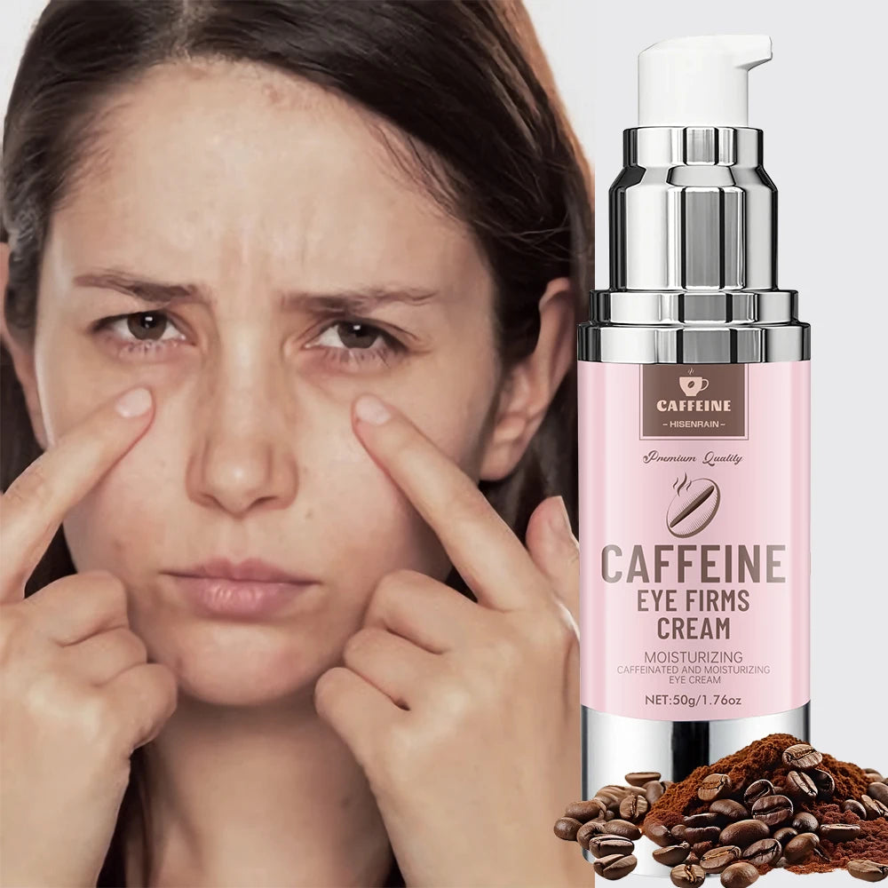 HISENRAIN Under Eye Cream with Caffeine, Vacuum Pump Anti-Aging Firm & Lift Dark Circles Puffiness, Professional Eye Treatment. Peaceful Pleasures Health and Wellness