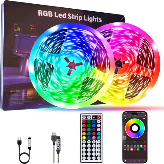 RGB LED Strip Lights SMD 5050 USB App Control – Room & TV
