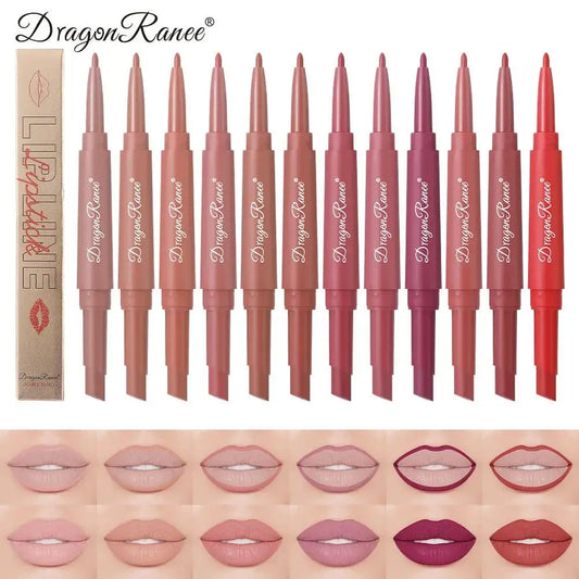 Dragon Ranee 2-in-1 Matte Lip Liner & Lipstick | Waterproof Lip Liner Lipstick Oasis Select