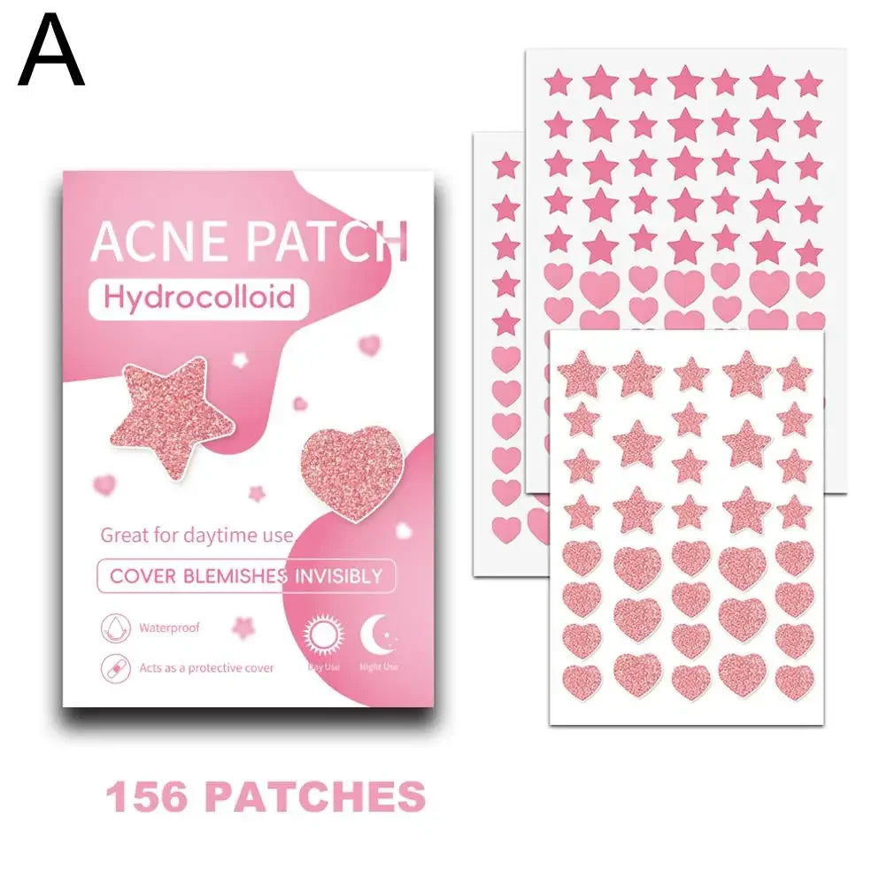 Colorful Star Pimple Patches – Acne Spot Stickers for Face Peaceful Pleasures Health and Wellness A-156pcs