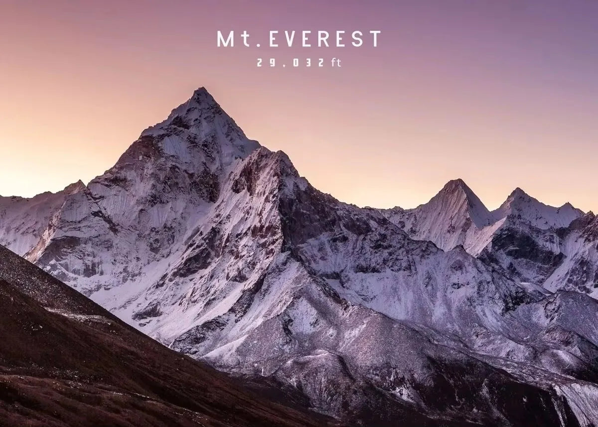 Mount Everest Panoramic Canvas Wall Art | Mountain Print