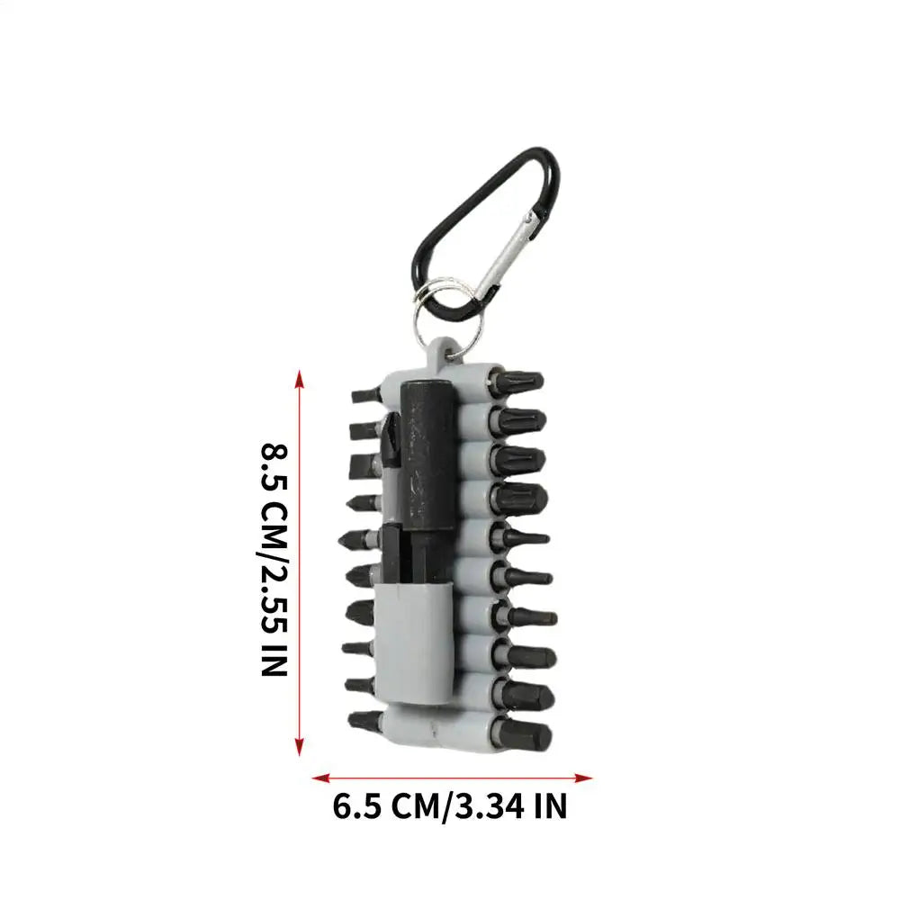 22-Pc S2 Steel Impact Screwdriver Bit Set with Organizer