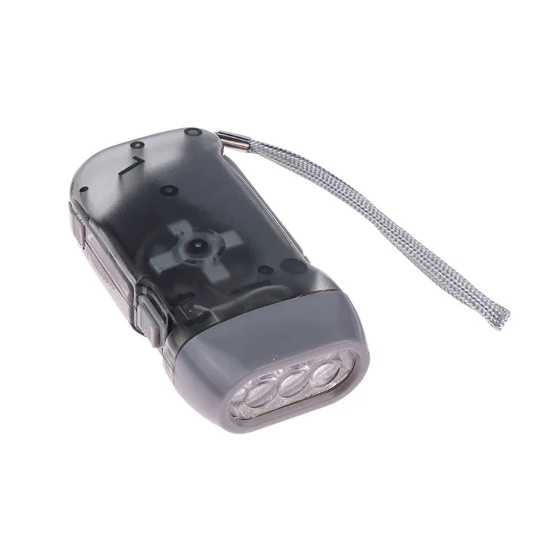 Hand Crank Dynamo LED Flashlight – Battery-Free Mini Torch