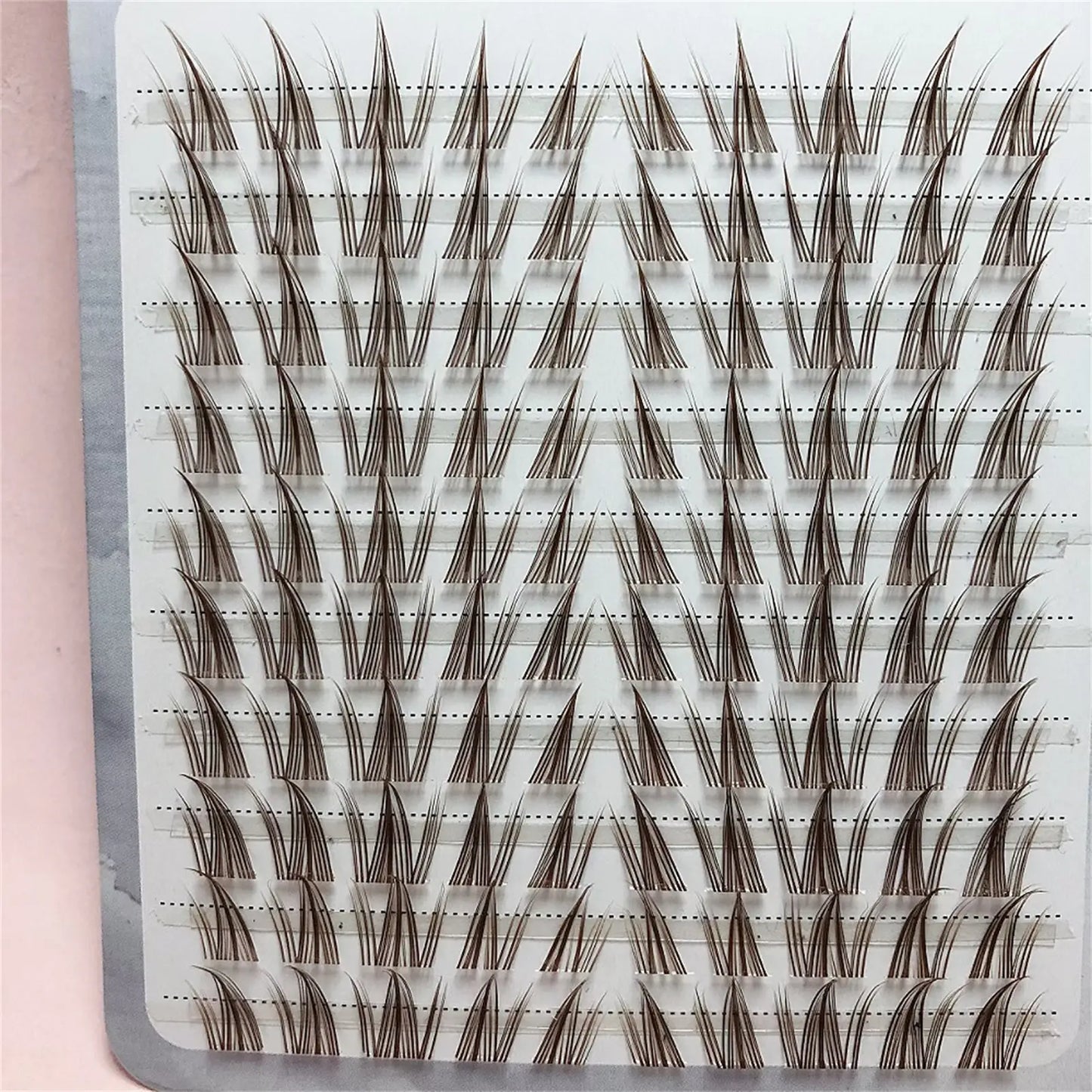Brown Cluster False Eyelashes – Natural Wispy Volume Lash Extensions