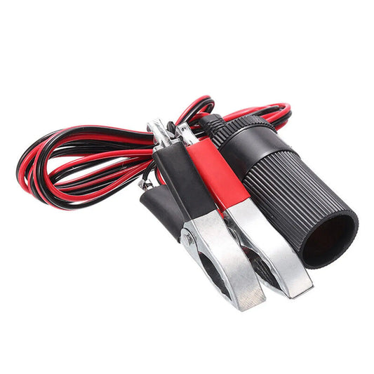 Car Battery Terminal Clamp Clip-on Cigarette Lighter Car Accessories 12V 15A Female Batteries Socket Plug Power Socket Adaptor Peaceful Pleasures Health and Wellness