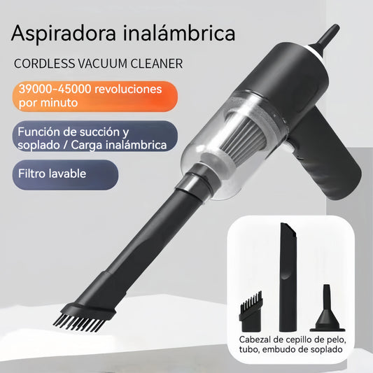 Mini Handheld Car Vacuum Cleaner, Wireless Charging, High Power, Dual Suction & Blower for Car Interior Cleaning Peaceful Pleasures Health and Wellness