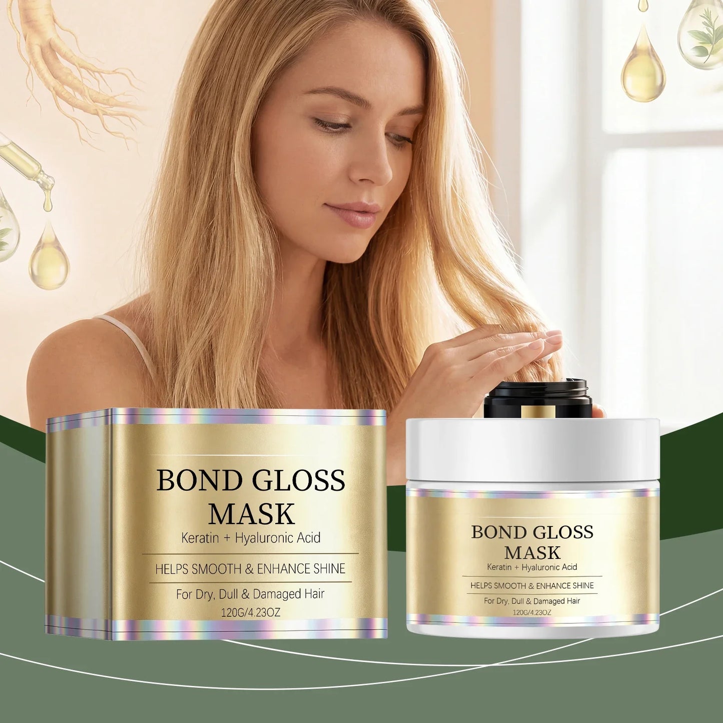 Keratin Gloss Hair Mask – Repair, Smooth & Deep Moisture