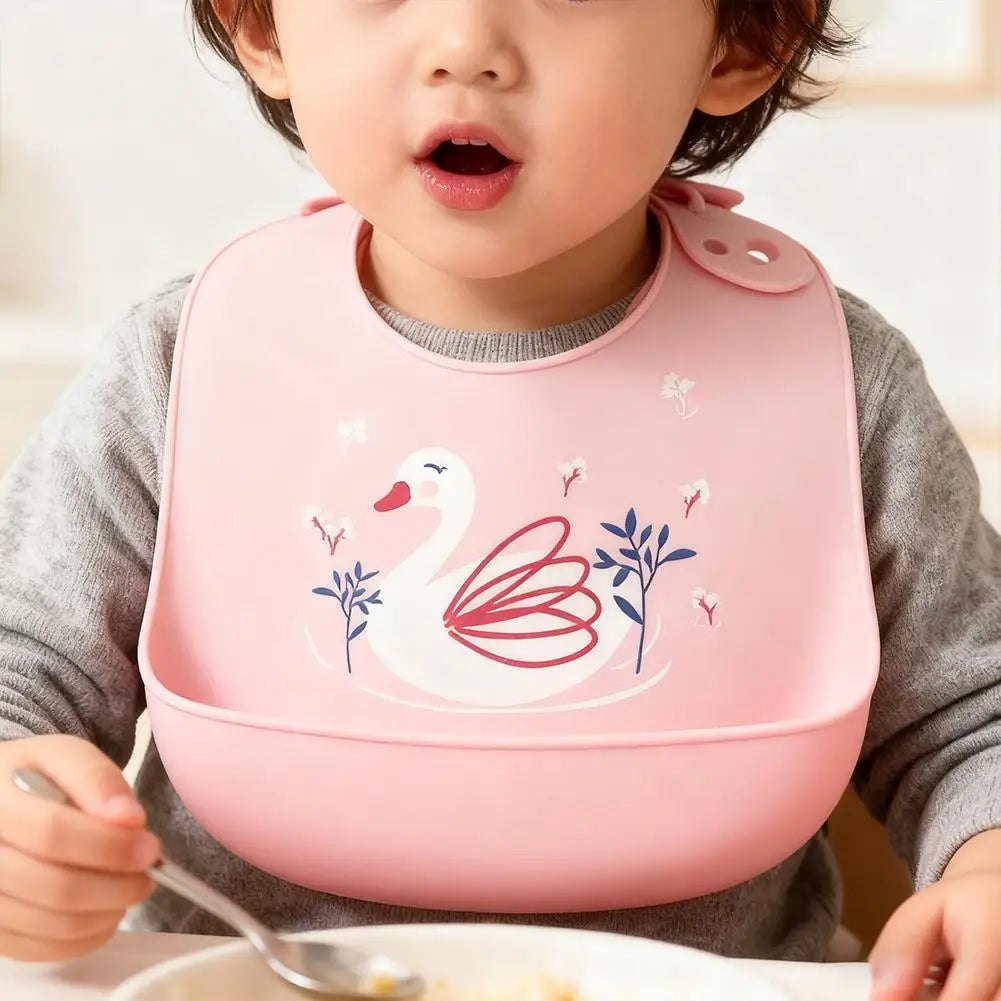 Silicone Baby Bib – Waterproof, BPA-Free, Large Food Catcher