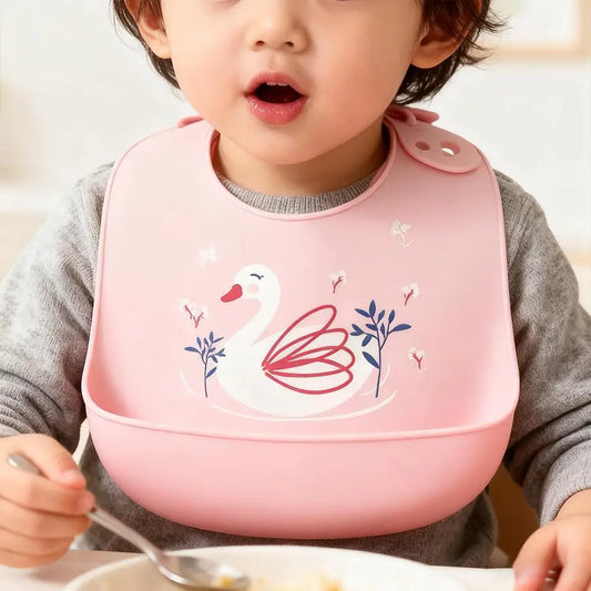 Silicone Baby Bib – Waterproof, BPA-Free, Large Food Catcher Silicone Baby Bib Peaceful Pleasures Health and Wellness