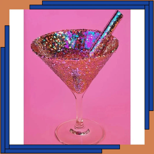 Sparkling Pink Dessert Glittercore Canvas Wall Art | Kitchen Print Canvas Wall Art Peaceful Pleasures Health and Wellness