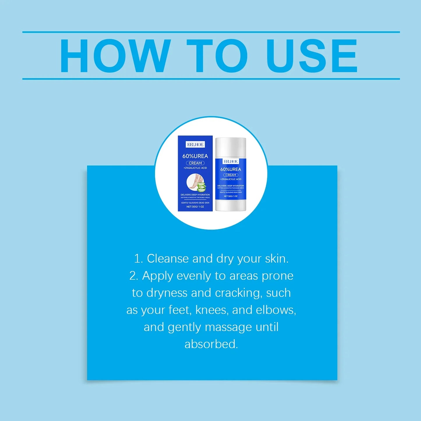 Urea 40% + Salicylic Acid 2% Foot Cream – Repair Cracked Heels