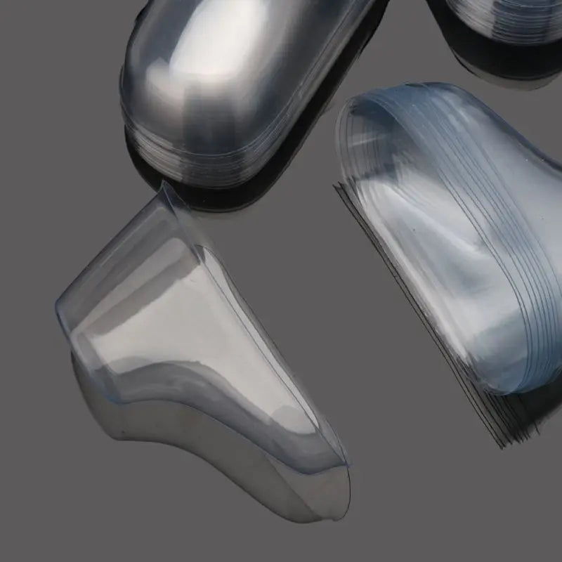 10-Pack Clear PVC Baby Shoe Display Stands | Bootie Showcase