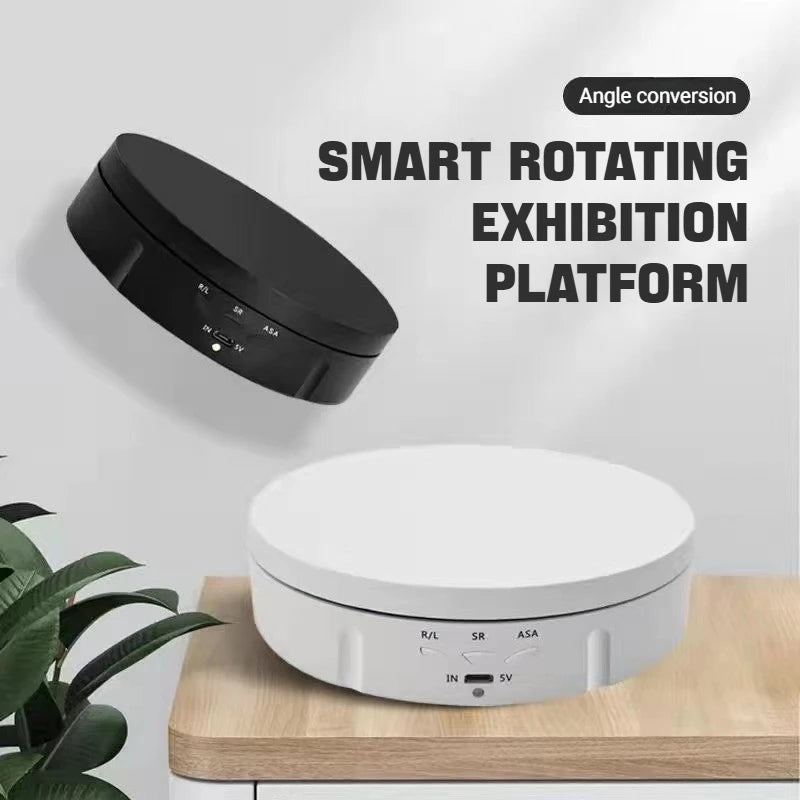 USB-Powered Rotating Turntable with 3 Speed Modes 360° Motorized Display Stand for Product Photography Jewelry&Video Shooting Peaceful Pleasures Health and Wellness