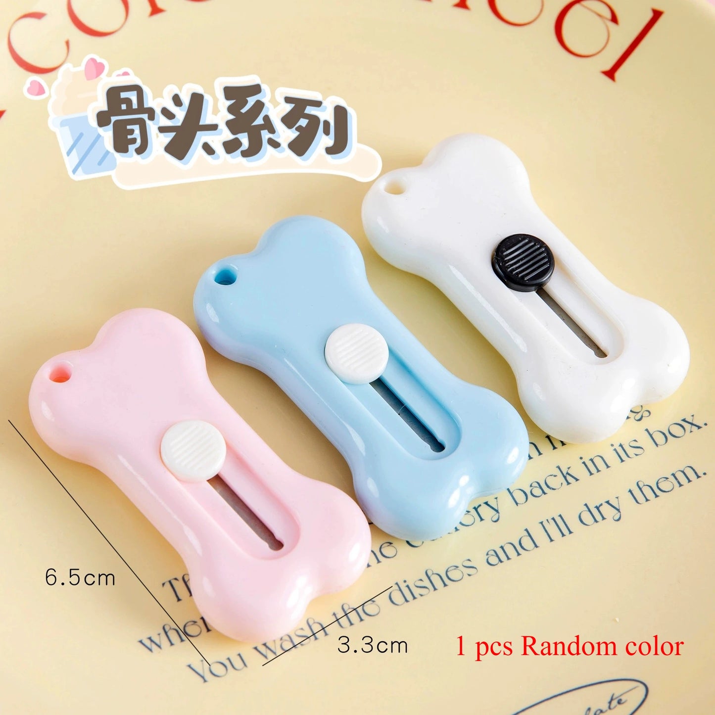 Kawaii Bone Mini Utility Knife & Letter Opener | Cute Stationery