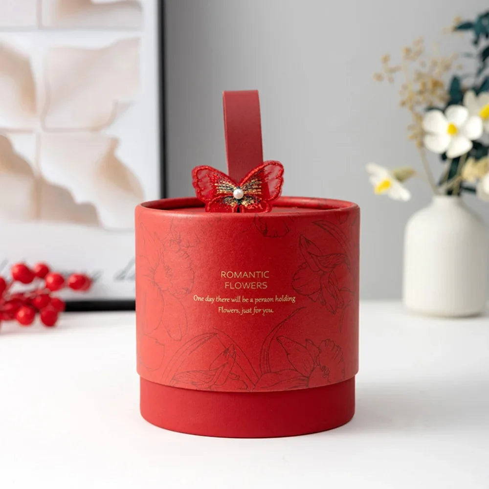 Butterfly Pearl Gift Box with Handle | Wedding & Holiday