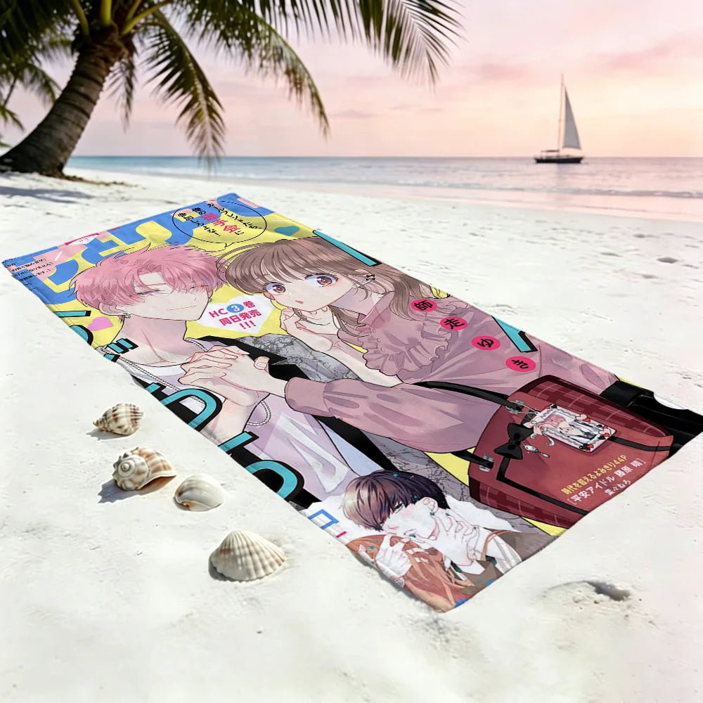 Anime Quick-Dry Beach Towel | Soft Pool & Travel Gift Quick-Dry Beach Towel Peaceful Pleasures Health and Wellness