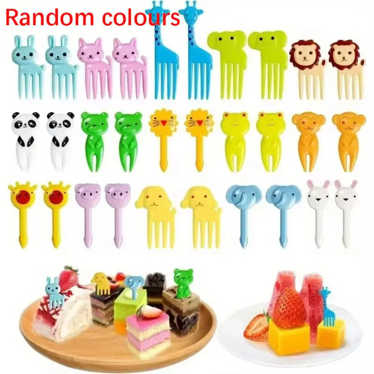 30-Piece Cute Animal Fruit Forks for Kids Bento Box Picks Fruit Forks Oasis Select