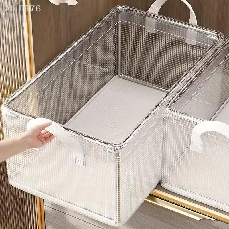 Transparent PVC Steel Frame Waterproof Storage Box Organizer