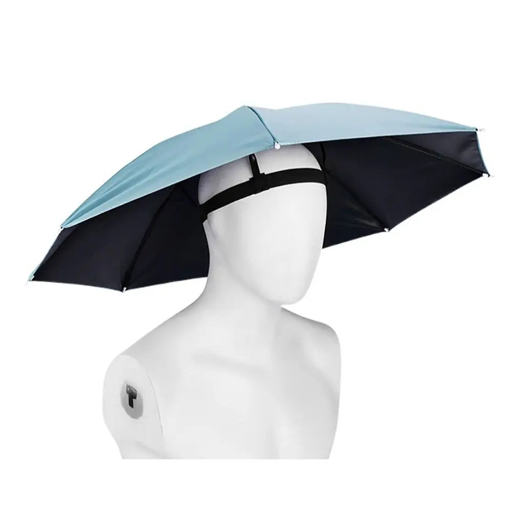 Foldable Hands-Free Umbrella Hat for Sun & Rain | Outdoor Cap