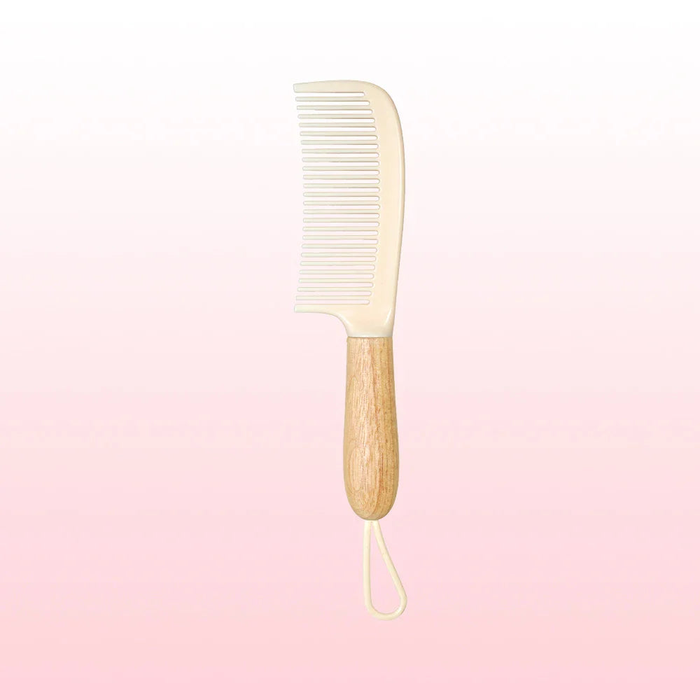 Wide-Tooth Detangling Comb with Oak Handle | All Hair Types
