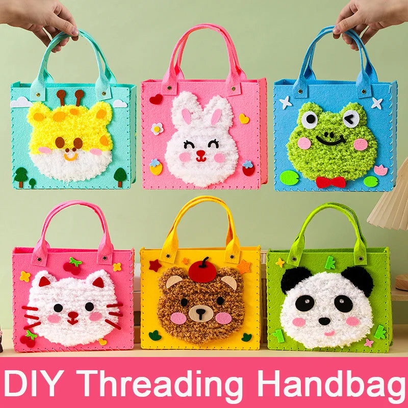DIY Sewing Felt Bag Kids Education Toy Cute Cartoon Animal Hand Safe