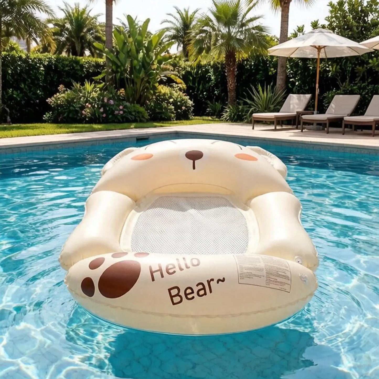 Foldable Inflatable Pool Floats Cute Floating Beds & Rafts For Beach Lake Water Park Yard Garden, Summer Birthday Party Peaceful Pleasures Health and Wellness