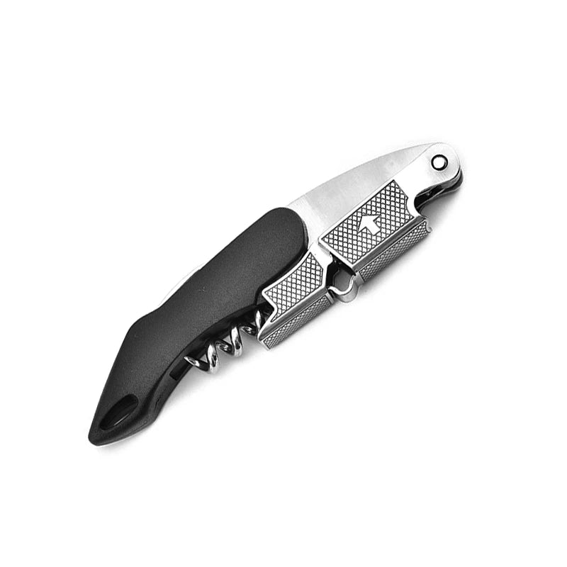 Wine Opener, Professional Waiters Corkscrew, PU Bag, Bottle Opener and Foil Cutter Gift for Wine Lovers Peaceful Pleasures Health and Wellness K Plastic handle