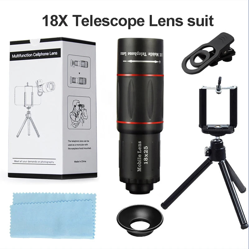 64X Telescope For Mobile Phone Lens For photography macro Phone lens for iphone Cell Phone Lens mobile phone telephoto.lens Peaceful Pleasures Health and Wellness 18B Telescope Lens1