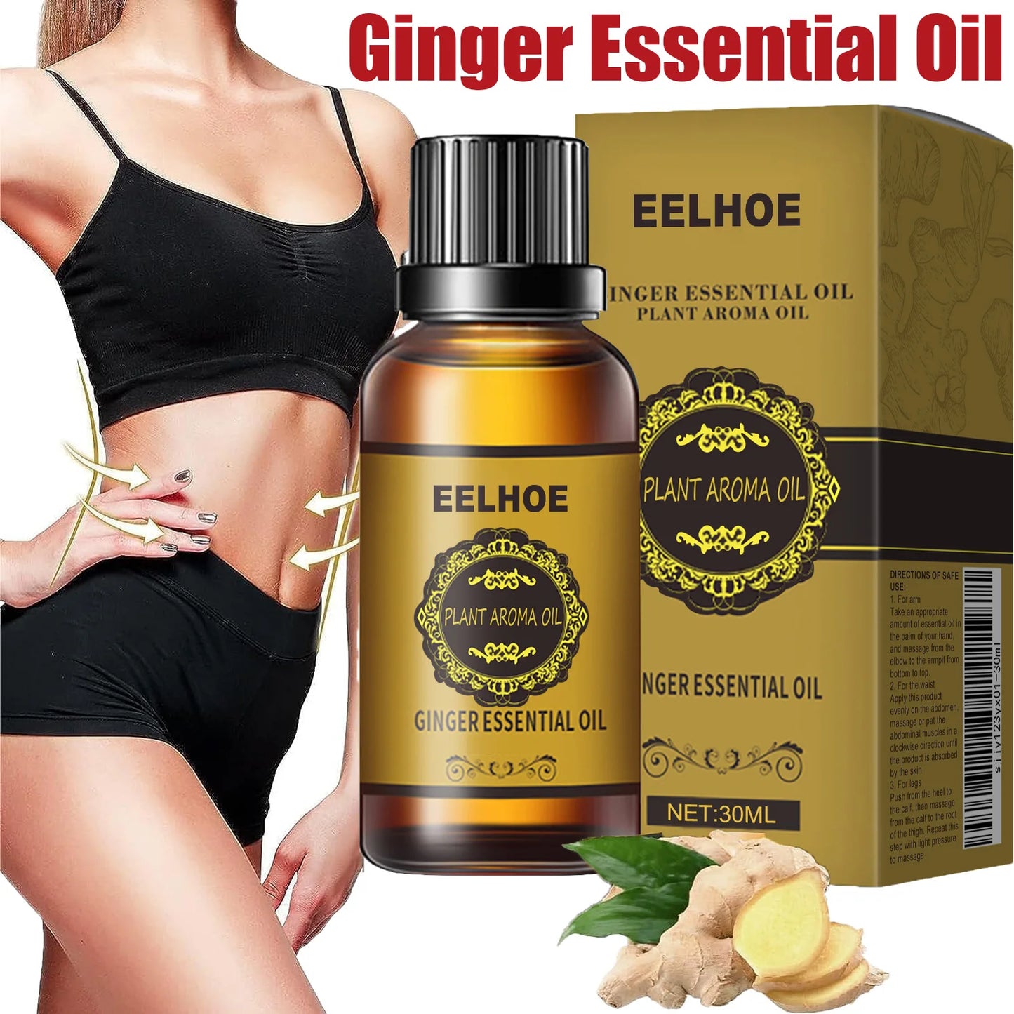 Ginger Essential Oil – Slimming Massage & Anti-Cellulite Oil Peaceful Pleasures Health and Wellness